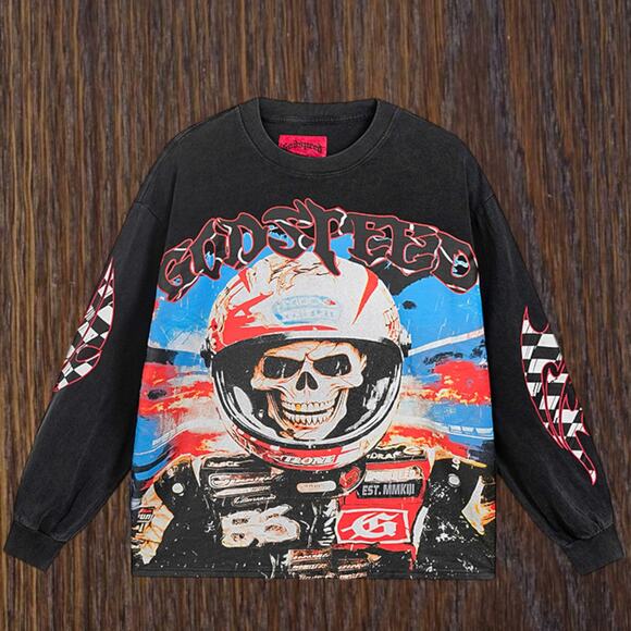 Men's Black Long Sleeve Godspeed